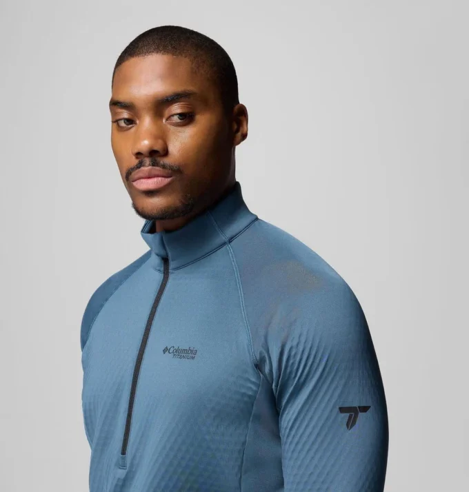 Herren Crystal Leaf™ Omni-Heat™ Helix Pullover mit halbem Reißverschluss