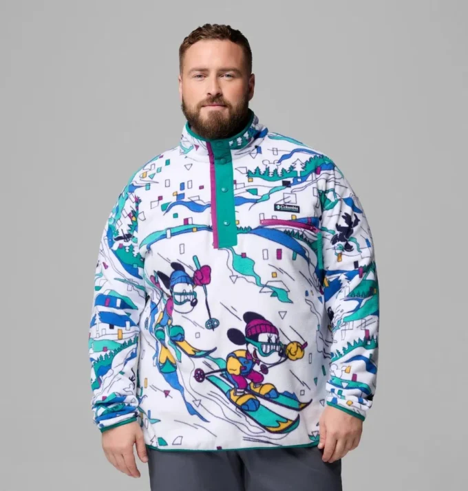Herren CSC x Disney Fleece mit halben Druckknöpfen – groß