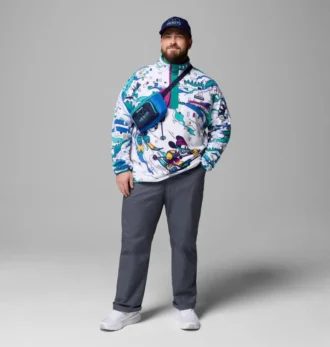 Herren CSC x Disney Fleece mit halben Druckknöpfen – groß