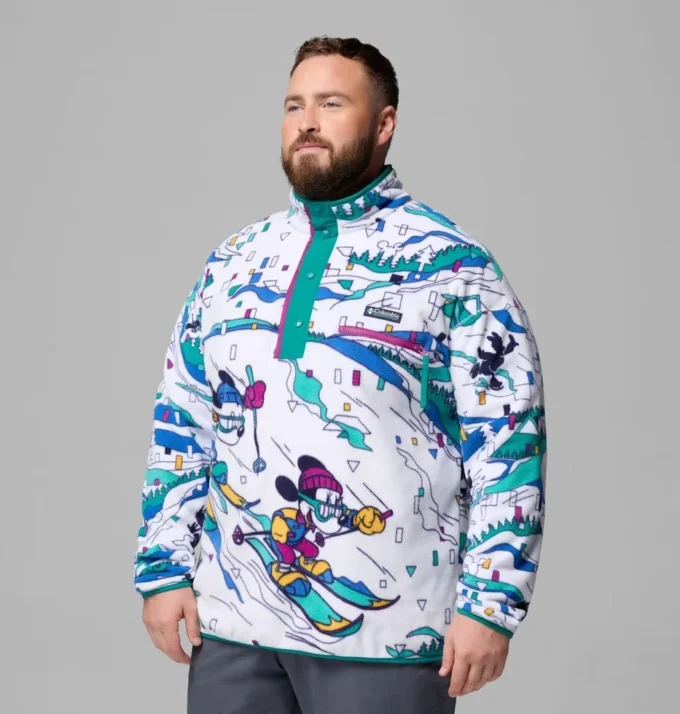 Herren CSC x Disney Fleece mit halben Druckknöpfen – groß
