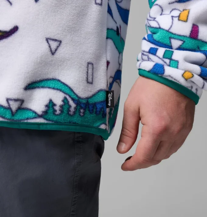 Herren CSC x Disney Fleece mit halben Druckknöpfen – groß