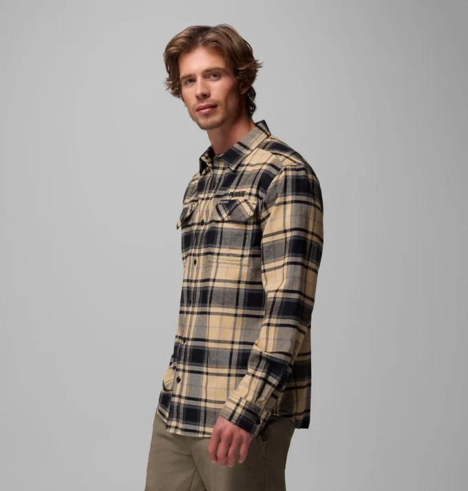 Herren-Flanellhemd mit langen Ärmeln Collegiate Flare Gun™ – Purdue