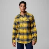 Herren-Flanellhemd mit langen Ärmeln und Collegiate Flare Gun™-Motiv – Michigan