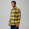 Herren-Flanellhemd mit langen Ärmeln und Collegiate Flare Gun™-Motiv – Michigan