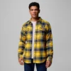 Herren-Flanellhemd mit langen Ärmeln und Collegiate Flare Gun™-Motiv – Michigan