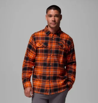 Herren-Flanellhemd mit langen Ärmeln und Collegiate Flare Gun™-Motiv – Oregon State