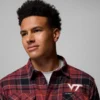 Herren-Flanellhemd mit langen Ärmeln und Collegiate Flare Gun™-Motiv – Virginia Tech