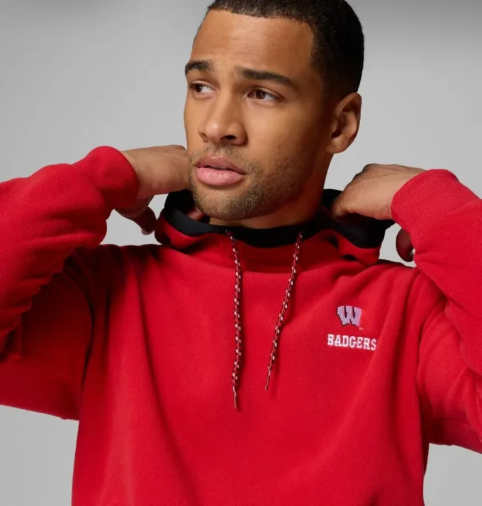 Herren-Fleece-Hoodie Collegiate Flanker™ – Wisconsin