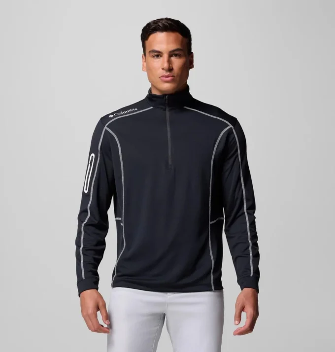 Herren-Golfpullover mit Viertelreißverschluss