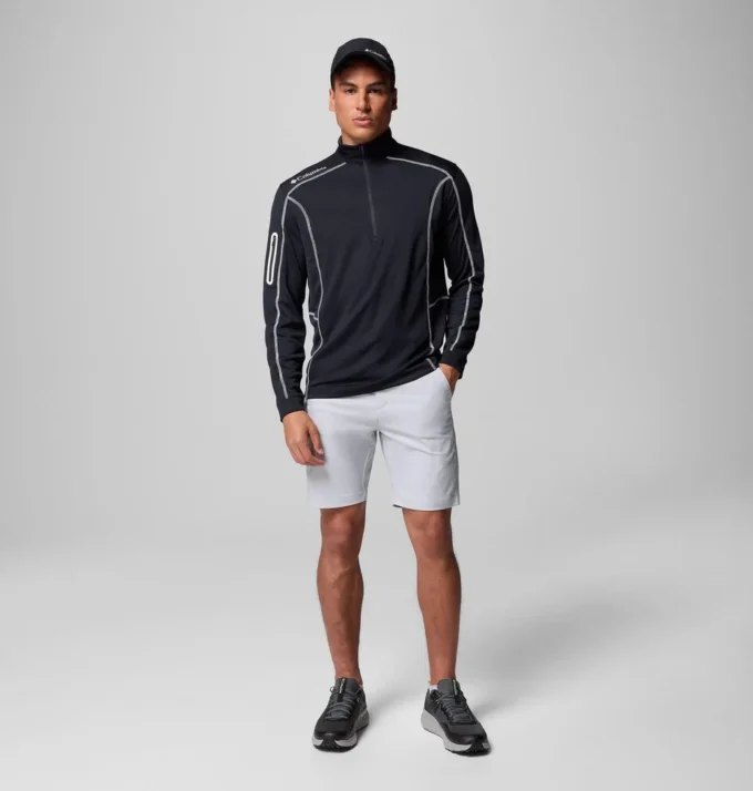 Herren-Golfpullover mit Viertelreißverschluss