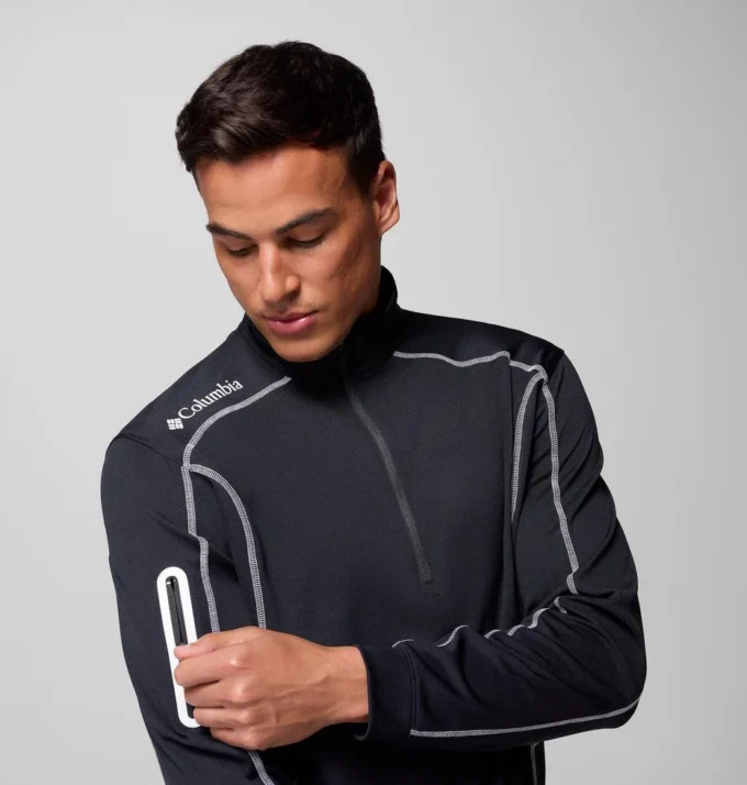 Herren-Golfpullover mit Viertelreißverschluss