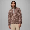 Herren Helvetia™ II bedruckter Fleece-Pullover mit halben Druckknöpfen
