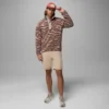 Herren Helvetia™ II bedruckter Fleece-Pullover mit halben Druckknöpfen