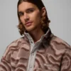 Herren Helvetia™ II bedruckter Fleece-Pullover mit halben Druckknöpfen