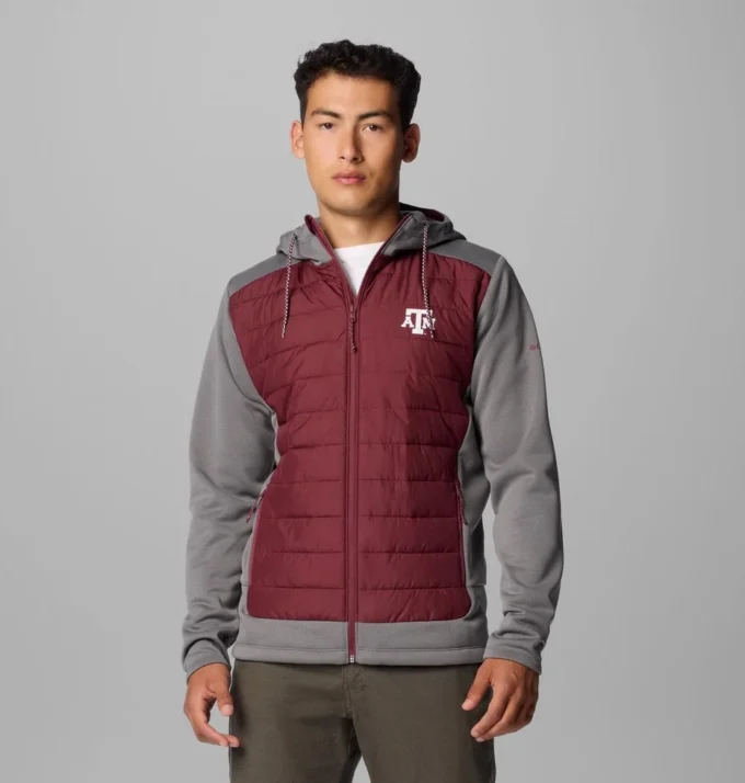 Herren-Hybrid-Hoodie „Out-Shield™“ für College-Studenten – Texas A&M
