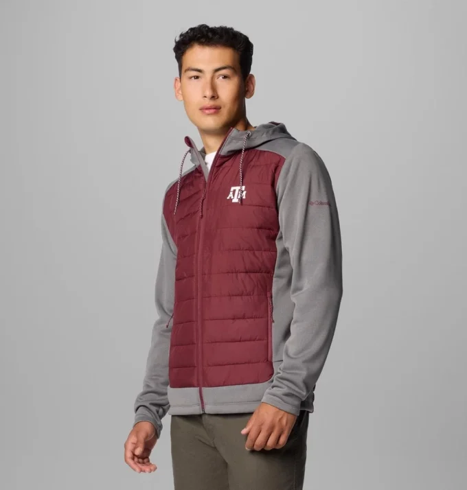 Herren-Hybrid-Hoodie „Out-Shield™“ für College-Studenten – Texas A&M