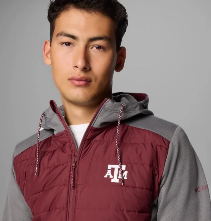 Herren-Hybrid-Hoodie „Out-Shield™“ für College-Studenten – Texas A&M