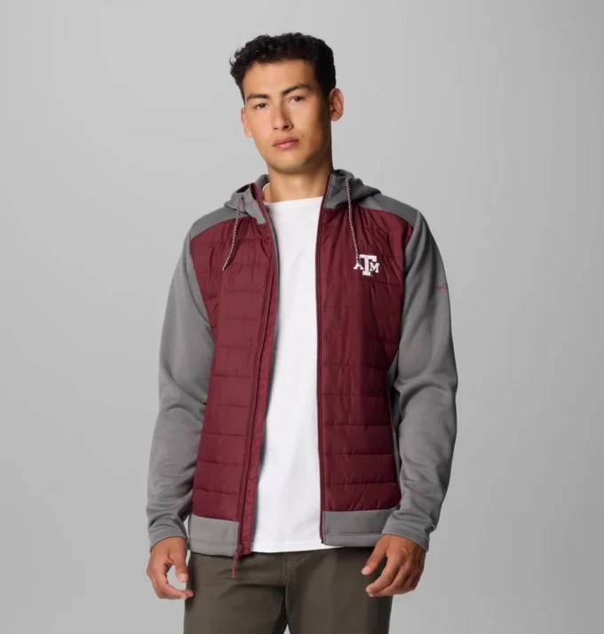 Herren-Hybrid-Hoodie „Out-Shield™“ für College-Studenten – Texas A&M