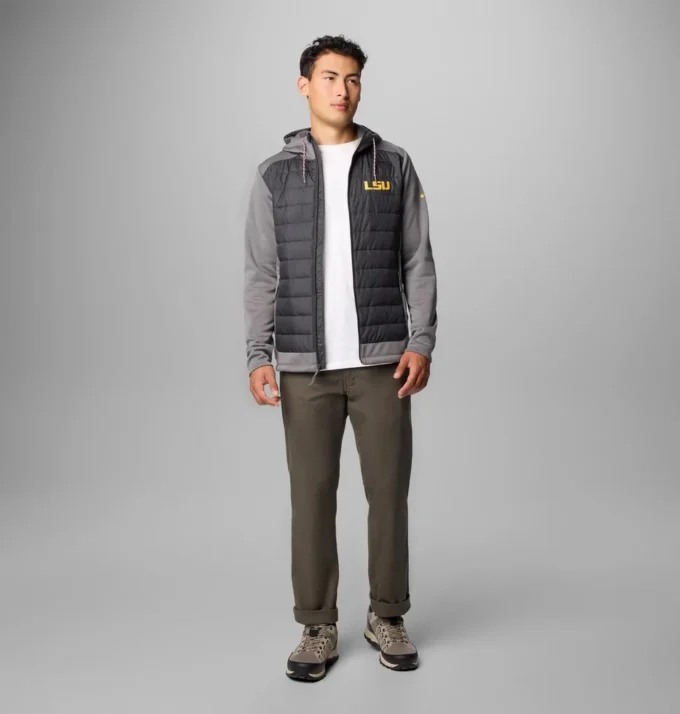 Herren-Hybrid-Hoodie „Out-Shield™“ im College-Stil – LSU