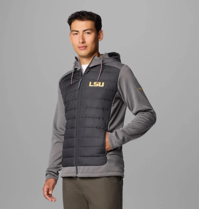 Herren-Hybrid-Hoodie „Out-Shield™“ im College-Stil – LSU