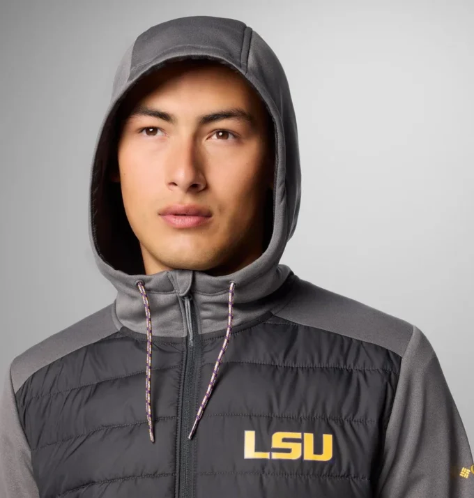 Herren-Hybrid-Hoodie „Out-Shield™“ im College-Stil – LSU