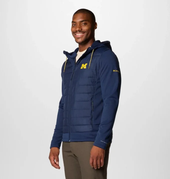 Herren-Hybrid-Hoodie „Out-Shield™“ im College-Stil – Michigan