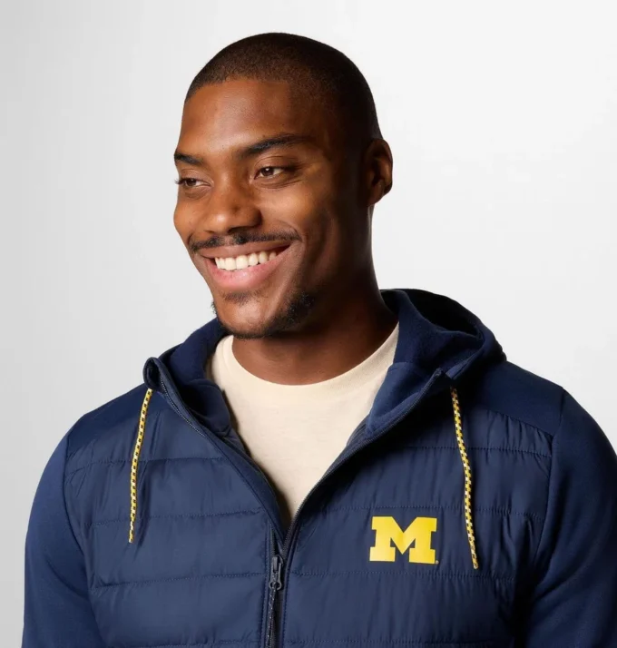 Herren-Hybrid-Hoodie „Out-Shield™“ im College-Stil – Michigan