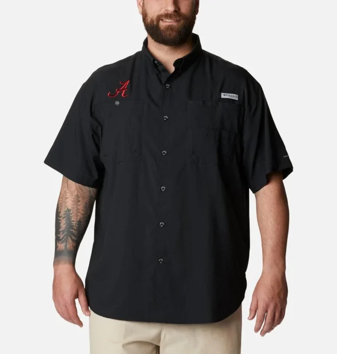 Herren-Kurzarmhemd Collegiate PFG Tamiami™ – Größe L – Alabama