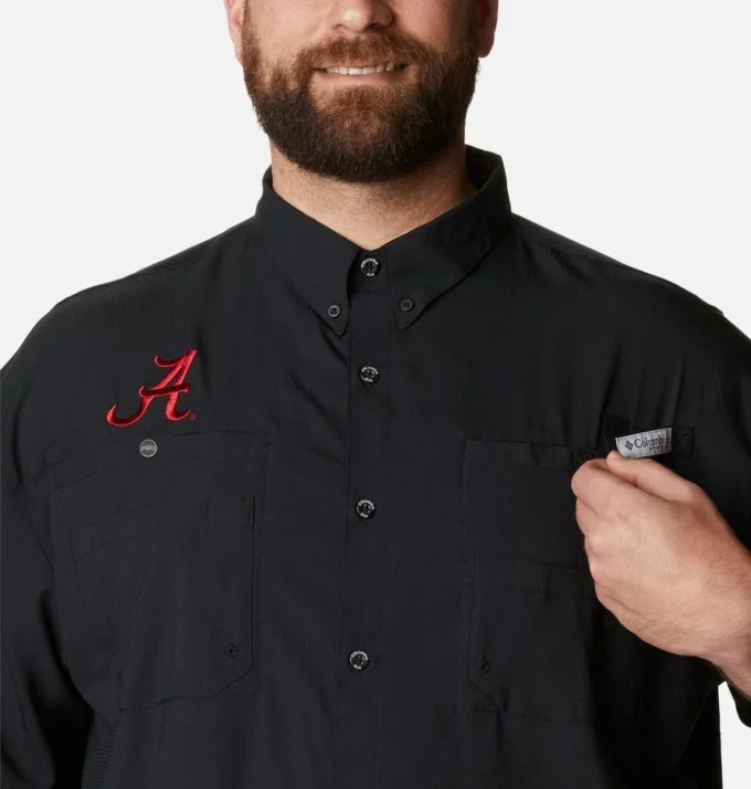 Herren-Kurzarmhemd Collegiate PFG Tamiami™ – Größe L – Alabama