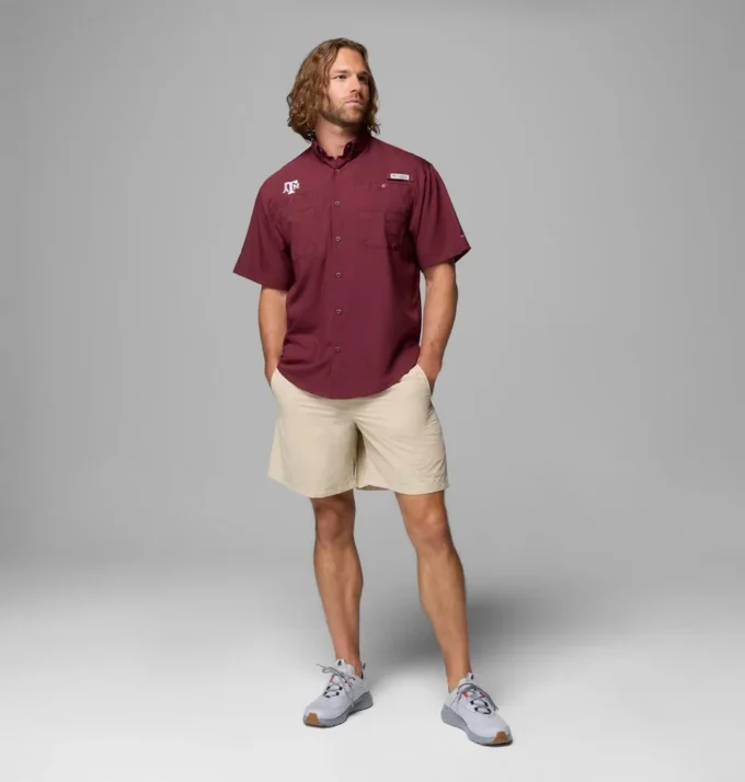 Herren-Kurzarmhemd PFG Tamiami™ – Texas A&M