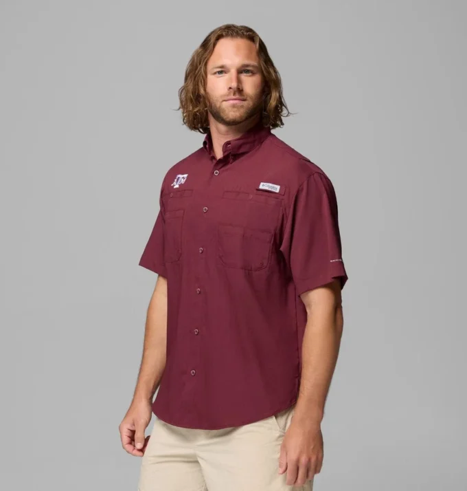 Herren-Kurzarmhemd PFG Tamiami™ – Texas A&M