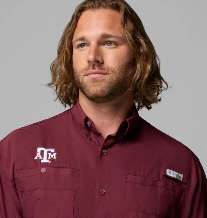 Herren-Kurzarmhemd PFG Tamiami™ – Texas A&M