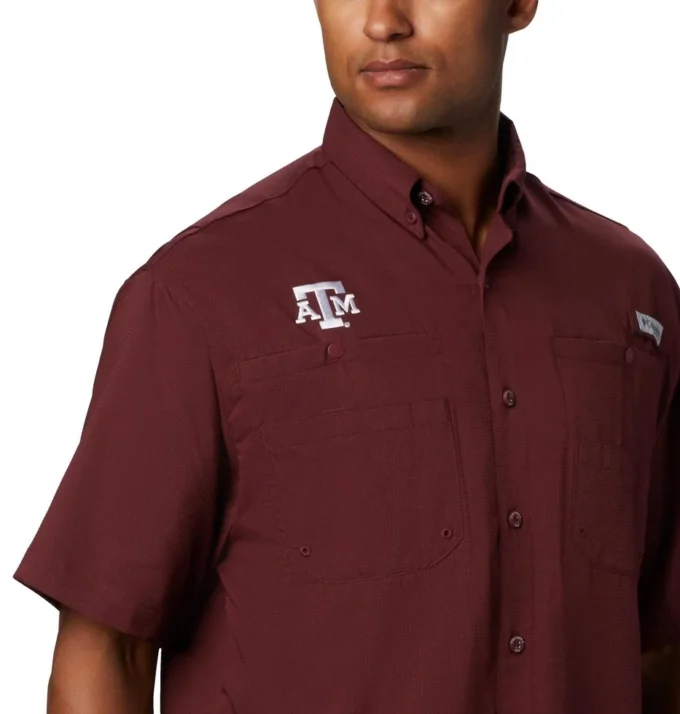 Herren-Kurzarmhemd PFG Tamiami™ – Texas A&M