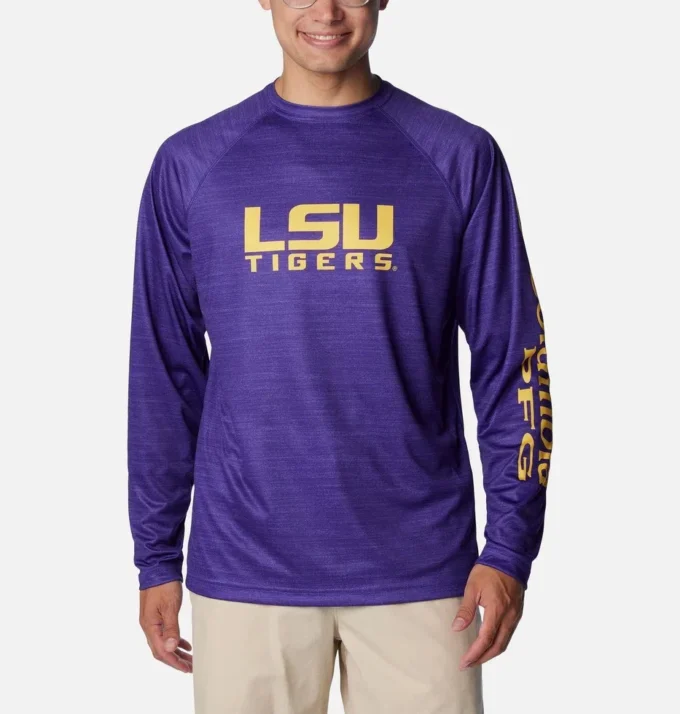 Herren-Langarmshirt PFG Terminal Tackle™ Heather – LSU Herren-Langarmshirt PFG Terminal Tackle™ Heather – LSU