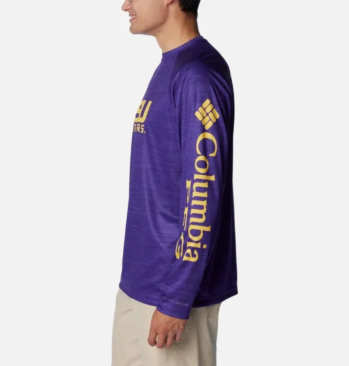 Herren-Langarmshirt PFG Terminal Tackle™ Heather – LSU Herren-Langarmshirt PFG Terminal Tackle™ Heather – LSU