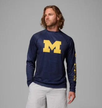 Herren-Langarmshirt PFG Terminal Tackle™ Heather – Michigan