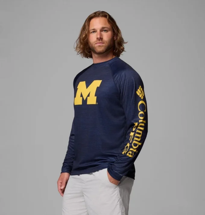 Herren-Langarmshirt PFG Terminal Tackle™ Heather – Michigan Herren-Langarmshirt PFG Terminal Tackle™ Heather – Michigan