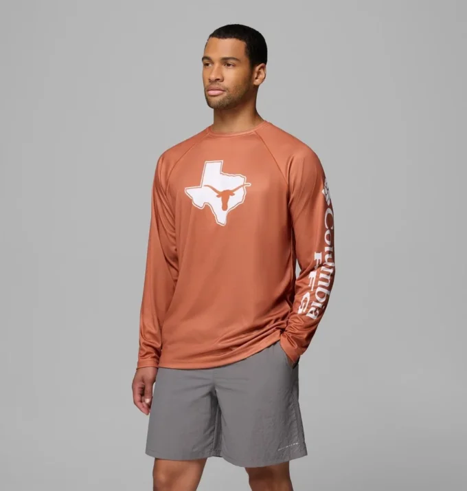Herren-Langarmshirt PFG Terminal Tackle™ Heather – Texas Herren-Langarmshirt PFG Terminal Tackle™ Heather – Texas