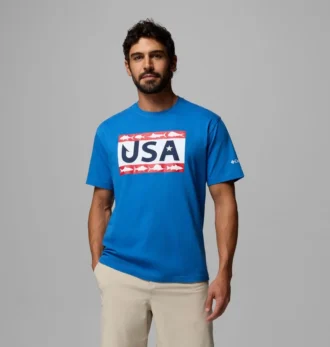 Herren PFG™ Silver Bank Americana Hook Flag T-Shirt