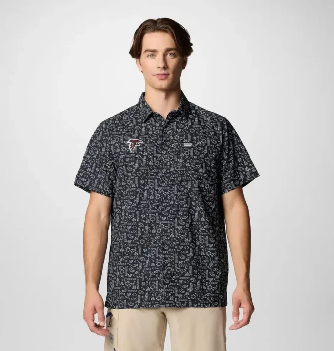 Herren PFG Super Slack Tide™ Kurzarmhemd – Atlanta Falcons Herren PFG Super Slack Tide™ Kurzarmhemd – Atlanta Falcons