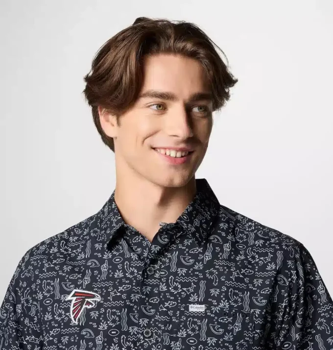 Herren PFG Super Slack Tide™ Kurzarmhemd – Atlanta Falcons Herren PFG Super Slack Tide™ Kurzarmhemd – Atlanta Falcons