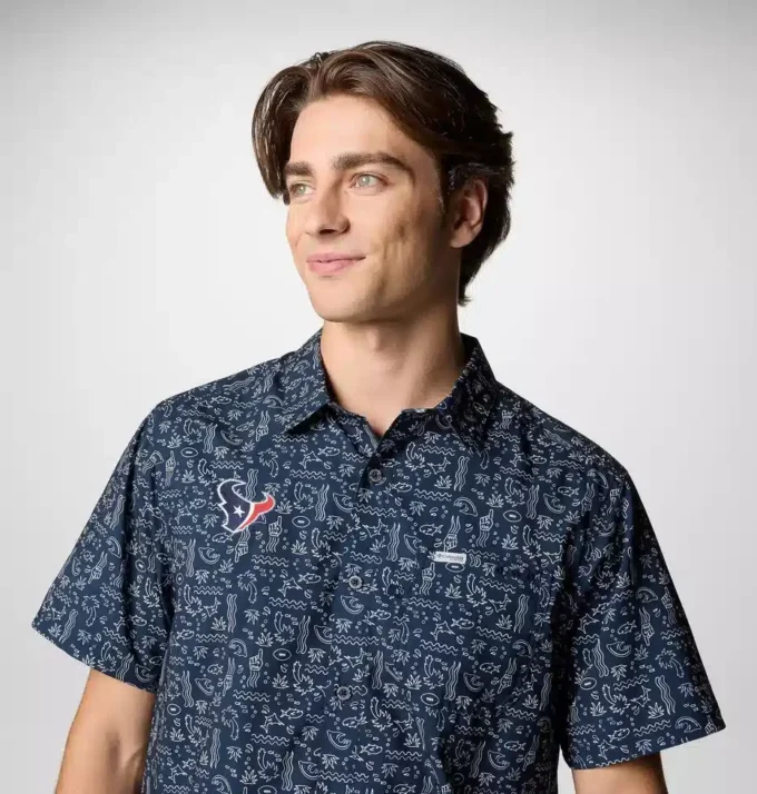 Herren PFG Super Slack Tide™ Kurzarmhemd – Houston Texans Herren PFG Super Slack Tide™ Kurzarmhemd – Houston Texans