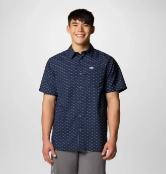 Herren PFG Super Slack Tide™ Kurzarmhemd – New England Patriots