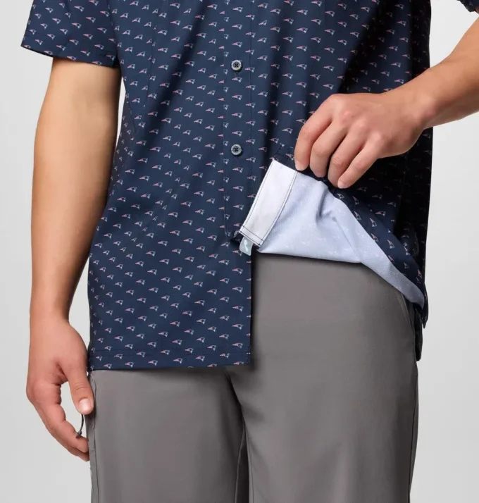 Herren PFG Super Slack Tide™ Kurzarmhemd – New England Patriots