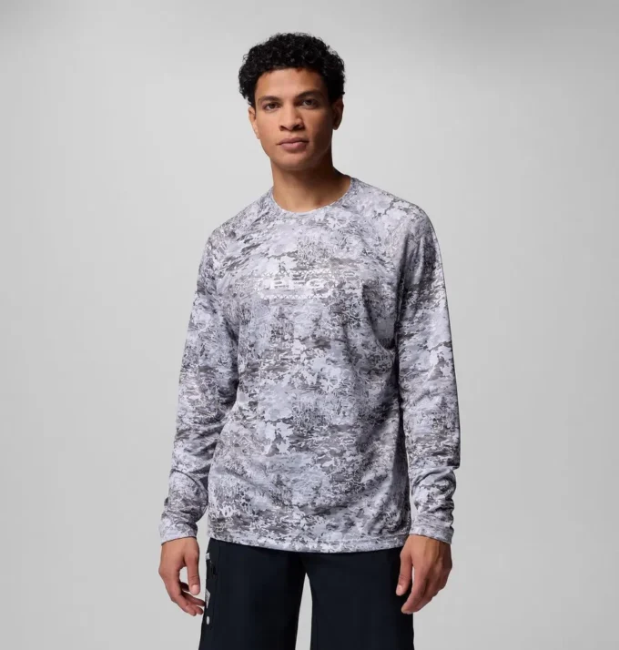 Herren PFG Super Solar Stream™ Border Hex Langarmhemd