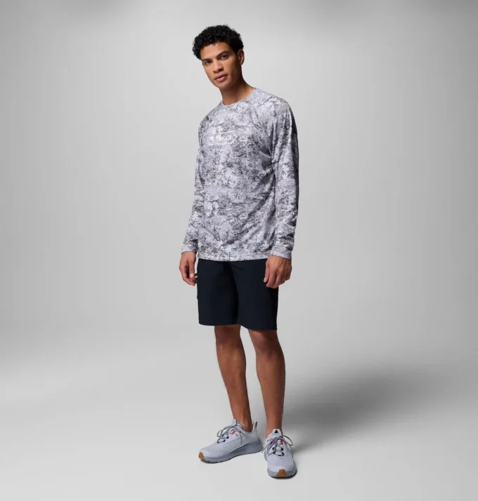 Herren PFG Super Solar Stream™ Border Hex Langarmhemd