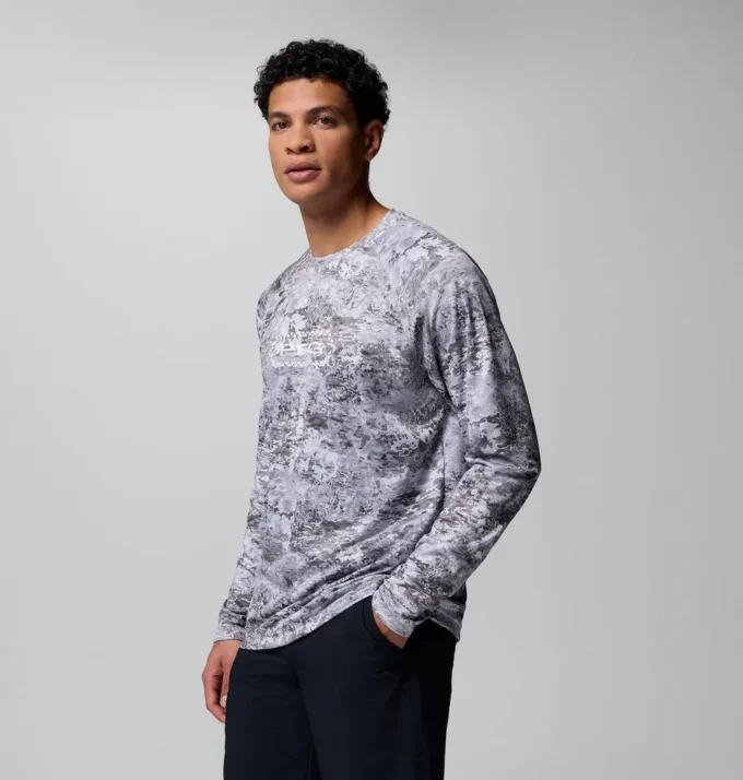 Herren PFG Super Solar Stream™ Border Hex Langarmhemd