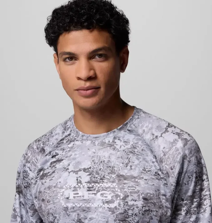 Herren PFG Super Solar Stream™ Border Hex Langarmhemd