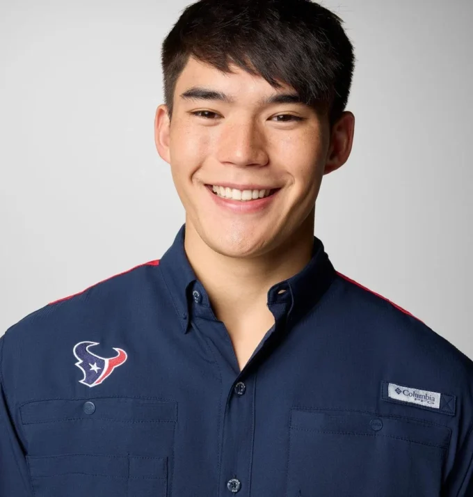 Herren PFG Tamiami™ Kurzarmhemd mit Farbblockdesign – Houston Texans Herren PFG Tamiami™ Kurzarmhemd mit Farbblockdesign – Houston Texans