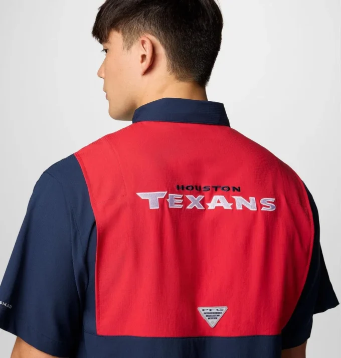 Herren PFG Tamiami™ Kurzarmhemd mit Farbblockdesign – Houston Texans Herren PFG Tamiami™ Kurzarmhemd mit Farbblockdesign – Houston Texans